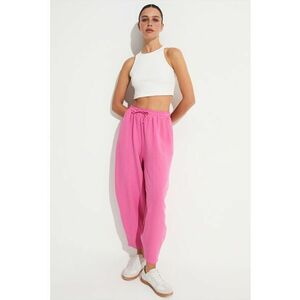 Pantaloni crop de trening cu snur imagine