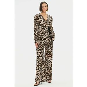 Set de pantaloni si bluza cu imprimeu leopard imagine