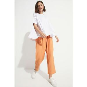 Pantaloni crop cu talie inalta imagine