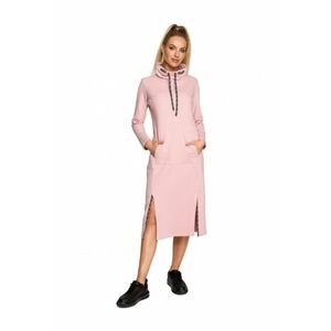 Rochie midi cu dungi logo - Roz - Bumbac imagine