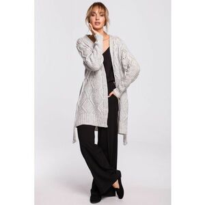 Cardigan ajurat cu cordon - imagine