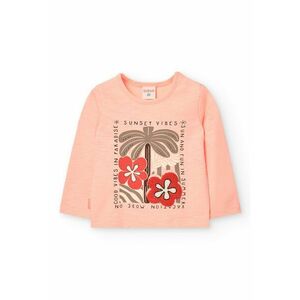 Bluza de bumbac cu insertie de dantela Sangallo imagine