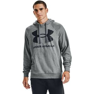 Hanorac din fleece cu imprimeu logo si maneci raglan - pentru fitness Rival imagine