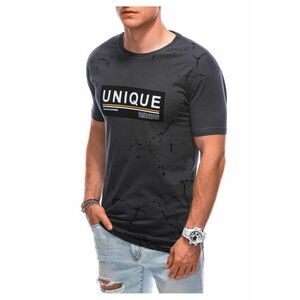 Tricou cu imprimeu S1793 - Pentru barbati - Bumbac - Gri inchis imagine