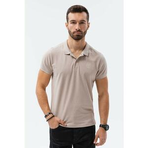 Tricou polo din bumbac cu model pique imagine