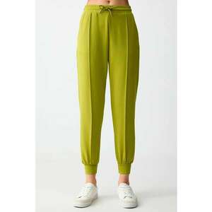 Pantaloni crop cu croiala conica imagine