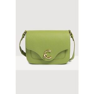 Geanta crossbody de piele cu logo imagine