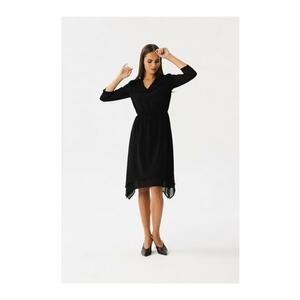 Rochie dama asimetrica - Spumados - neagra - imagine