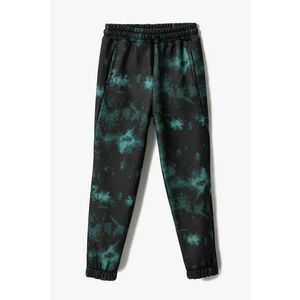 Pantaloni de trening cu model tie-dye si snur imagine