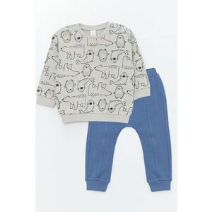 Set de bluza sport cu imprimeu si pantaloni sport uni imagine