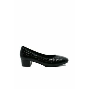 Pantofi dama negri din lac - cu efect croco imagine