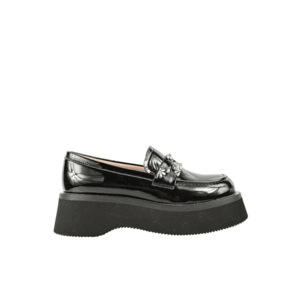 Pantofi casual - dama - 2576-8 negru - piele lacuita imagine