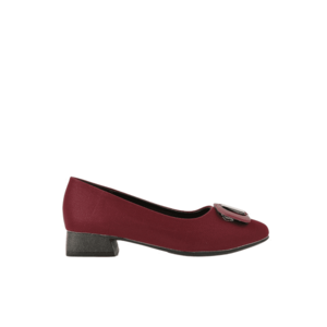 Pantofi casual - dama - TP229-13 bordo - piele naturala - cu toc imagine