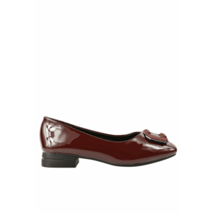 Pantofi casual - dama - TP5103-15 bordo - piele lacuita - cu toc imagine