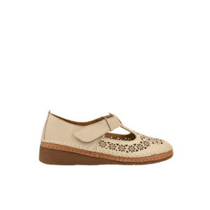 Pantofi casual - dama - D27-04119 bej - piele naturala imagine