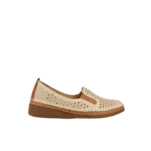 Pantofi casual - dama - D27-04163 bej - piele naturala imagine