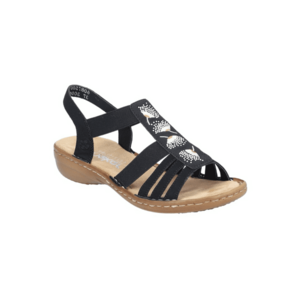 Sandale casual - dama - ANTISTRESS - 60875-00 negru - piele ecologica imagine