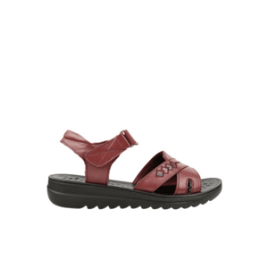 Sandale casual - dama - 27-7 bordo - piele naturala imagine