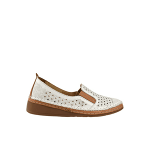 Pantofi casual - dama - D27-04163 alb - piele naturala imagine