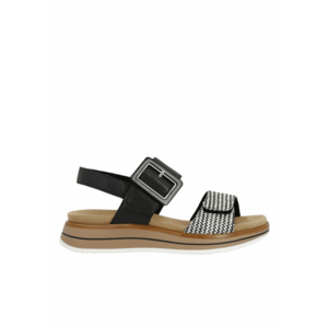 Sandale casual - dama - D1J53-03 negru - piele naturala imagine