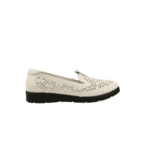 Pantofi casual - dama - 33196WTP alb - piele naturala imagine