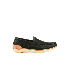 Pantofi casual - barbati - L140004A negru - piele intoarsa imagine