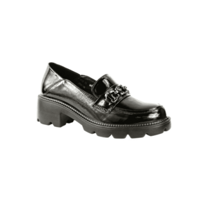 Pantofi casual - dama - X430014A-01 negru - piele lacuita imagine