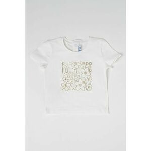 Tricou din amestec de bumbac cu model floral imagine