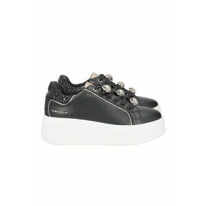 Pantofi sport flatform din piele cu paiete imagine