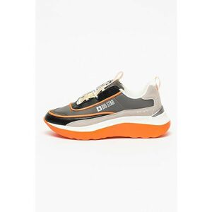 Pantofi sport low-top colorblock cu garnituri de piele intoarsa ecologica imagine