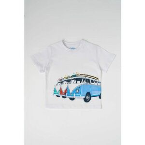 Tricou din bumbac cu imprimeu cu masini imagine