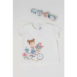 Set de bentita si tricou cu imprimeu - 2 piese imagine