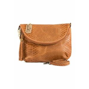 Geanta crossbody din piele cu aspect de piele de crocodil Lydia imagine