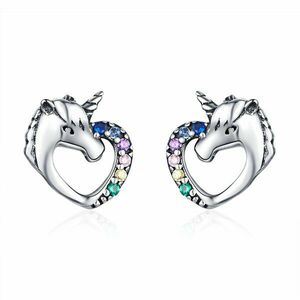 Cercei din argint Unicorn\'s Heart imagine