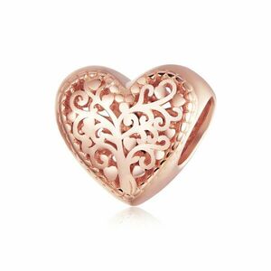 Talisman din argint Rose Gold Heart of Nature imagine