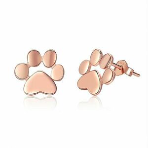 Cercei din argint Rose Gold Paws imagine