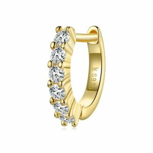 CERCEL din argint Golden Hoop with Crystals imagine