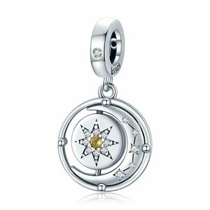 Talisman din argint Moon Star Pendant imagine