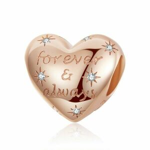 Talisman din argint Forever & Always Rose Gold imagine