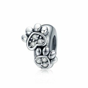 Talisman din argint Footprint Stopper Bead imagine