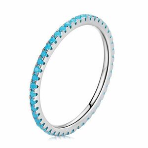 Inel din argint Blue Crystal Band imagine