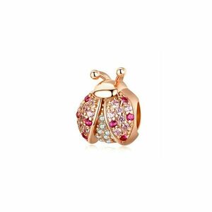 Talisman din argint Rose Gold Ladybug imagine