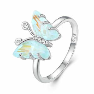 Inel din argint Elegant Turquoise Butterfly imagine