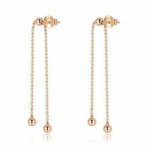 Cercei din argint Rose Gold Tassel imagine