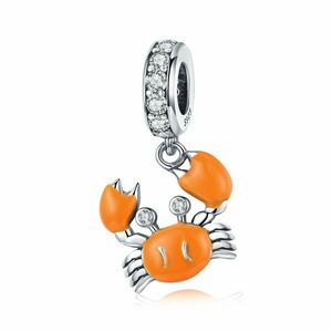 Talisman din argint Orange Little Crab imagine