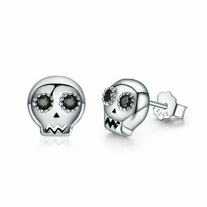 Cercei din argint Skull Studs imagine