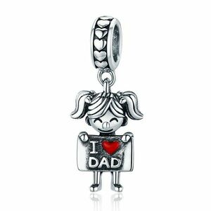 Talisman din argint I Love Dad - Girl imagine