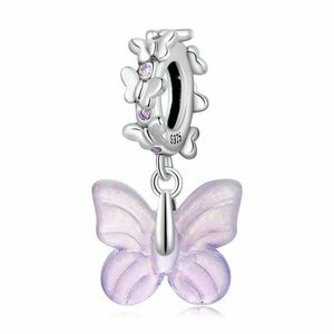 Talisman din argint Transparent Butterfly imagine