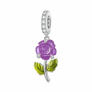 Talisman din argint Shifter Purple Rose imagine