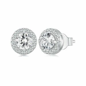 Cercei din argint Gemstone Round Studs imagine